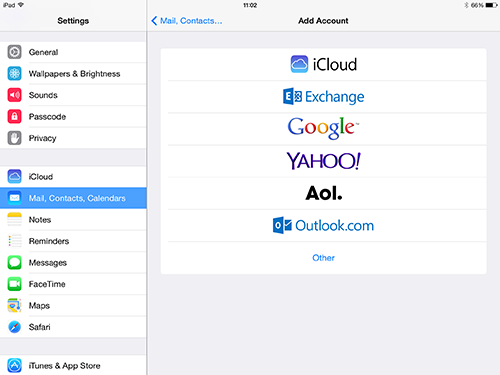 Add IMAP Account IOS