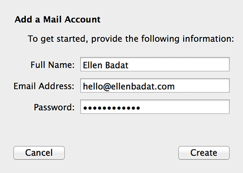 Mac Mail IMAP Details