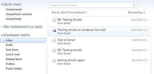 Windows Live Mail Account Setup