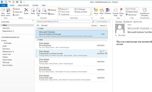 Outlook IMAP Setup Complete